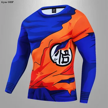 Компрессионная рубашка, Мужской костюм для аниме-косплея, одежда для фитнеса с 3D-принтом премиум-класса, Быстросохнущая Спортивная одежда, Футболки для мужчин
