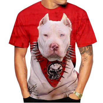 2023 Новая повседневная футболка с рисунком собаки Питбуля с 3D рисунком человека XXS ~ 6XL