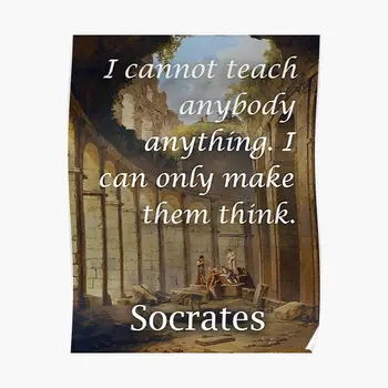 Плакат с философскими цитатами Сократа, Забавный декор, Украшение комнаты, Настенная живопись, Современная картина, печать Дома Без рамки