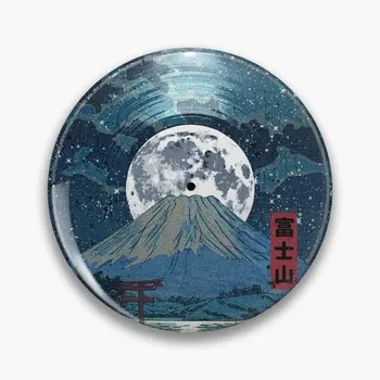 Mt Fuji Night Lp Sky Программная кнопка Значок-булавка Шляпа Ювелирные Изделия Милый Креативный Модный декор Для любителей одежды Металлический Мультяшный воротник Женщины