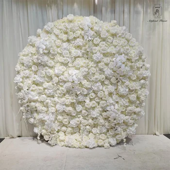 Цветочная стена круглой формы для свадебного мероприятия, искусственная стена из цветов розы для сада, Фон для украшения свадебной домашней вечеринки