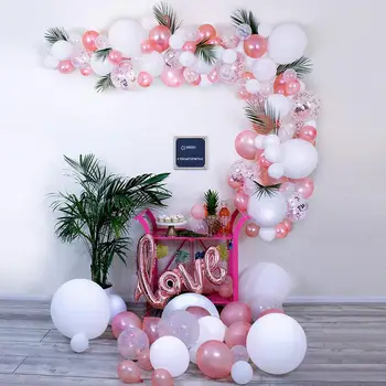 99шт Набор арки с гирляндой из воздушных шаров из розового золота для душа ребенка, свадьбы, Дня рождения, Годовщины, фоновых украшений для девичника